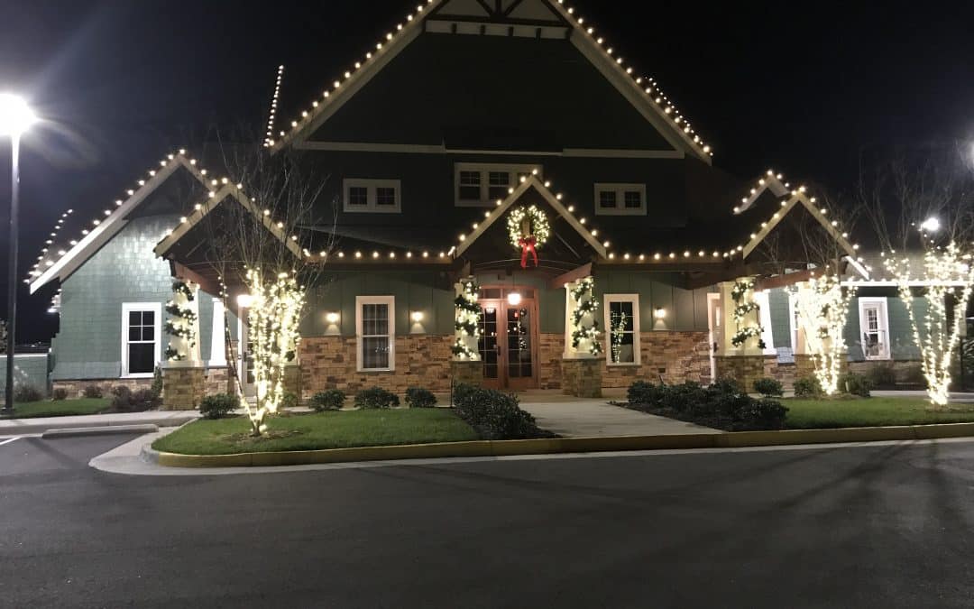 RounTrey Clubhouse With Holiday Lights